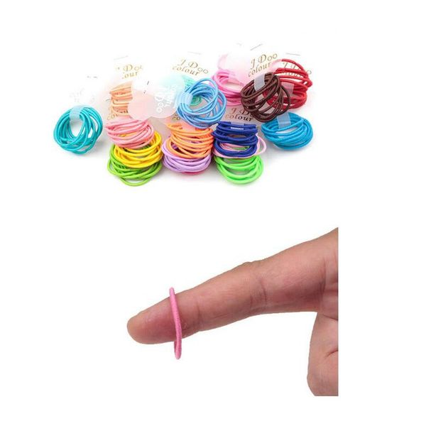 

baby hair ties for thin hair ponytail holder multicolor 100pcs, Slivery;white