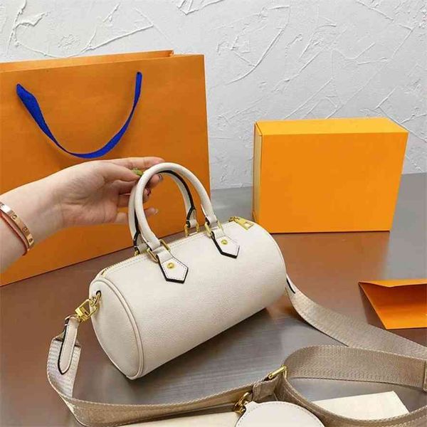 

women luxurys designers 2021 crossbody bags 2pcs classic gradient pillow purses summer pink shoulder handbag cowhide leather trim handle