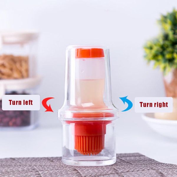 

tools & accessories barbecue silicone oil brush bottle press-type kitchen baking cooking tool dining bar