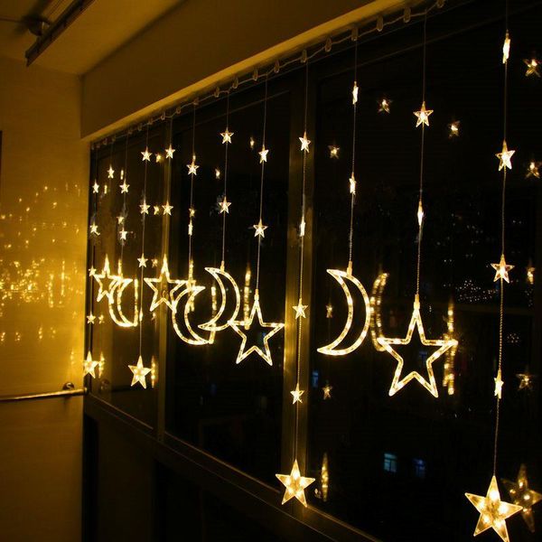 

strings led lights bar family ktv party wedding stars moon curtains lantern string, long 6m,high 1m