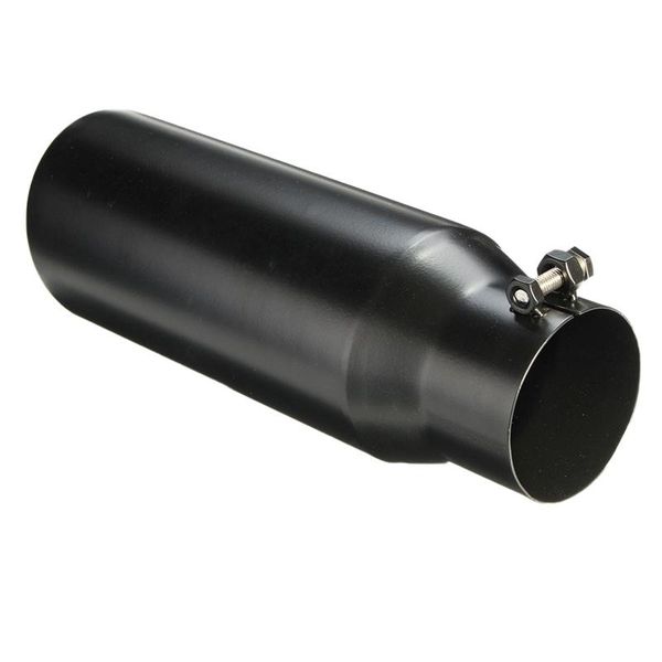 

manifold & parts single layer crimped grilled black stainless steel car tail throat cover 76.2-102mm