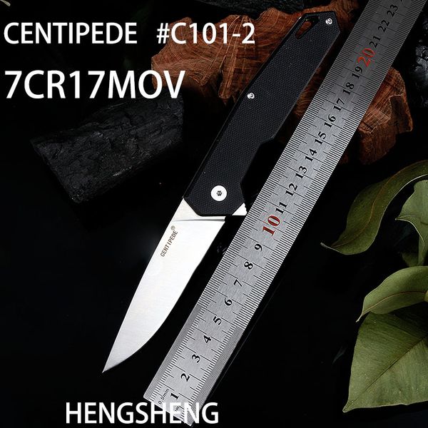 

hand tools grade centipede c101-2 knives folding pocket fruit peeling knife tactical survival camping edc tool g10 handle 7cr17mov blade
