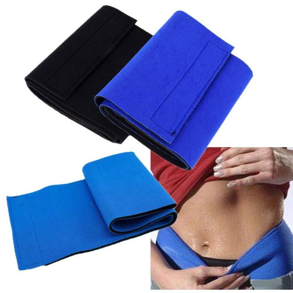 

neoprene waist trimmer sweat fat cellulite body leg slimming shaper exercise wrap belt support, Black;gray