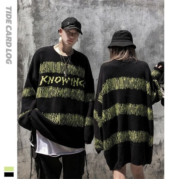

2021 tech fleeceautumn and winter new black men's and women's pullover loose sweater wear radio wave large lazy wind round neck sw, White;black