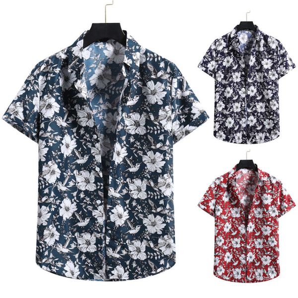 

men's casual shirts shirt spring and summer large loose men's beach flower shirt hawaiian 8dbv, White;black