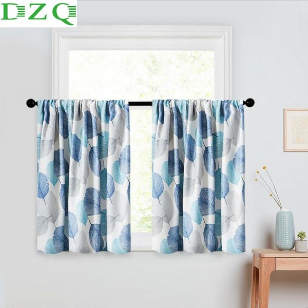 

leaves short blackout curtains for living room bedroom curtain window kitchen treatment small panels drapes &