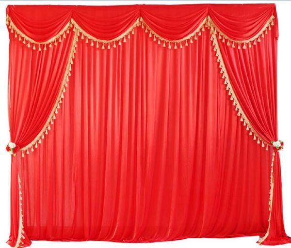 

party decoration 3mx3m silk cloth drapes panels hanging curtains with swags po backdrop wedding events diy