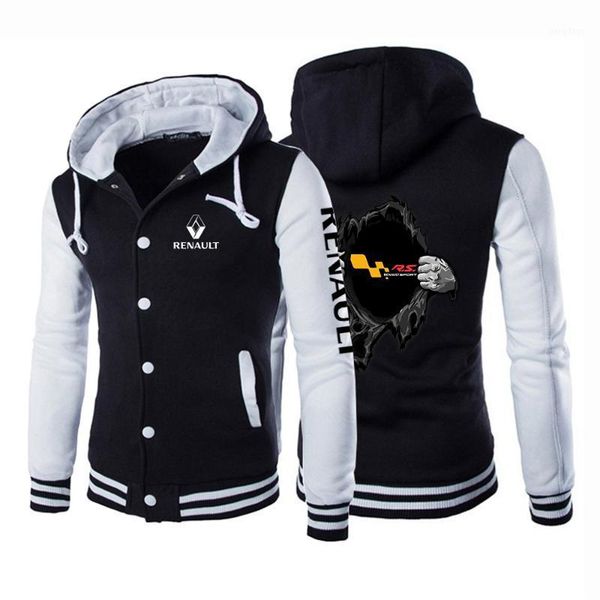 

renault logo 2021 autumn men's casual jackets designer hoodie uniform baseball coat sport cotton sweatshirt, Black;brown