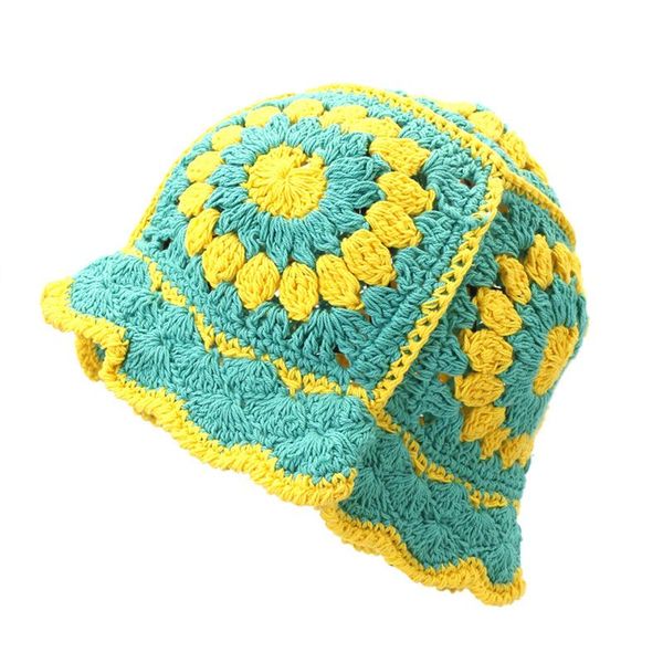 

beanie/skull caps women hats skullies bucket patchwork cotton winter warm yellow green blue outdoor casual floral beanies, Blue;gray
