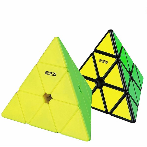 Qiyi Série Magnética 3x3 Pirâmide Mágica Cubo Profissional Cubo Mágico Twisty Velocidade Puzzle Educacional Brinquedos Suprimentos