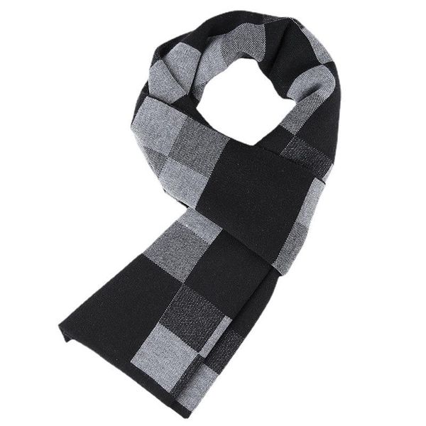

cycling caps & masks plaid men's scarf middle-aged wool casual warm neck, Black