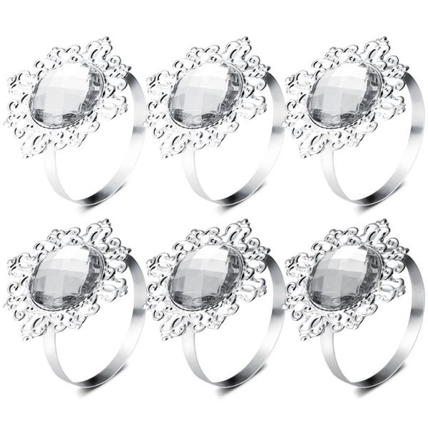 

acrylic napkin rings holders wedding banquet dinner decoration (silver)