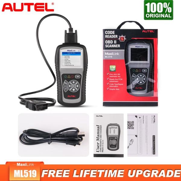 

code readers & scan tools autel maxilink diagnostic auto obd2 scanner car tool obd 2 eobd,obdii automotivo reader automotive