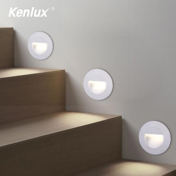 

wall lamp 4pcs 3w round led stair step footstep recessed into ground light indoor home staircase underground