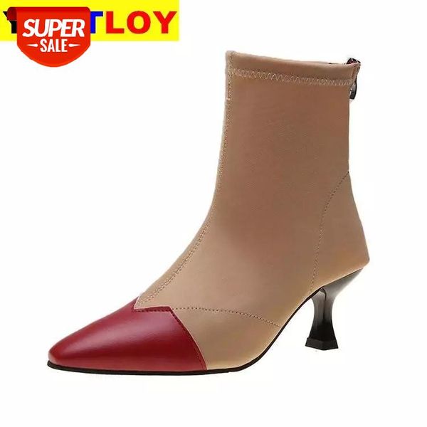 

2020 autumn winter warm pointed toe boots ladies zipper high heels boots stiletto size 35-40 #uv9k