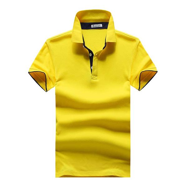 

men's polo shirt 2021 lapel short sleeve cotton, White;black