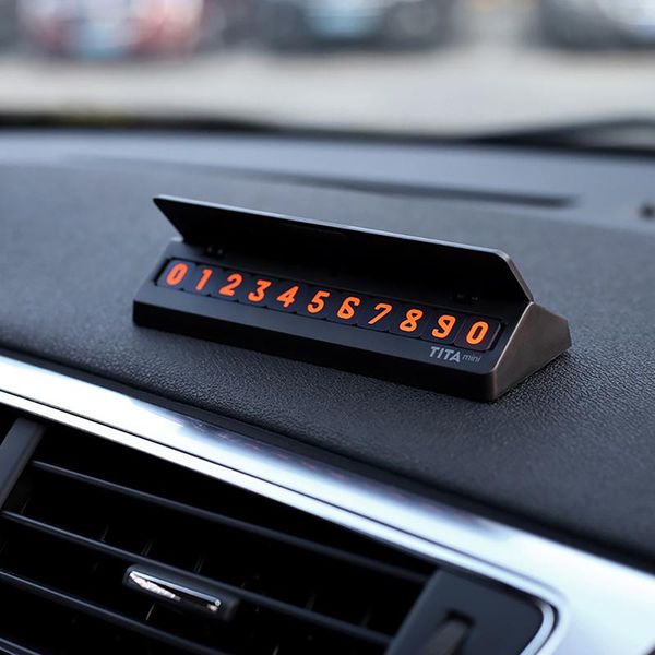 

car temporary parking card night phone number universal hidden auto mobile ssign interior decorations