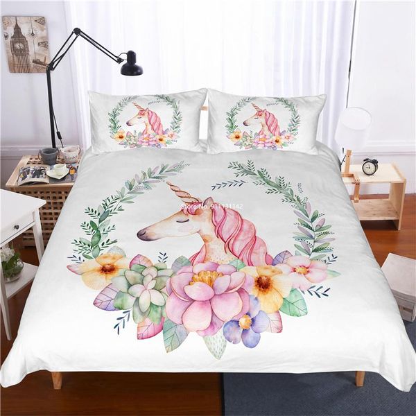 

bedding sets cartoon flower rainbow set pillowcase down quilt cover single double king  bedroom decoration home textile