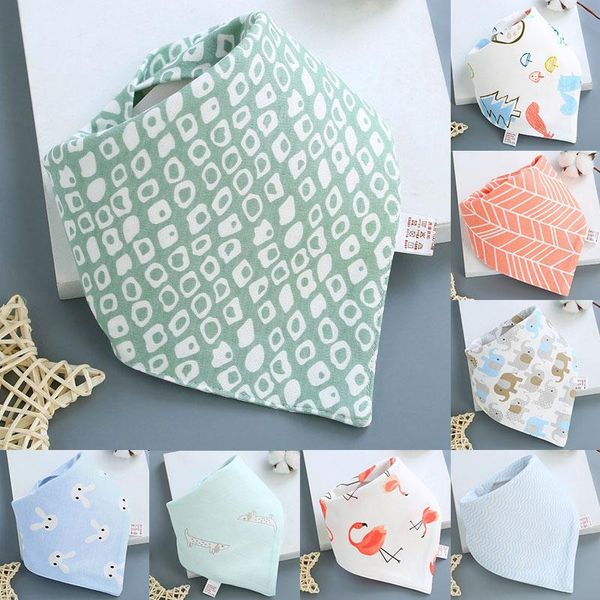 

towel cotton feed infant triangle bandana bibs baby dribble boy saliva girl