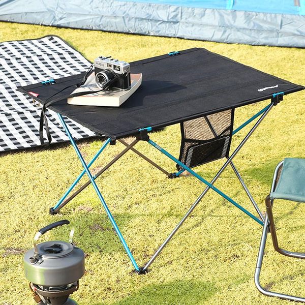 

portable foldable table camping outdoor furniture computer bed tables picnic 6061 aluminium alloy ultra light folding desk camp