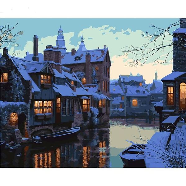 

paintings gatyztory diy painting by numbers scenery 40x50cm frameless oil acrylic paints set for home decor gift canvas art drawi