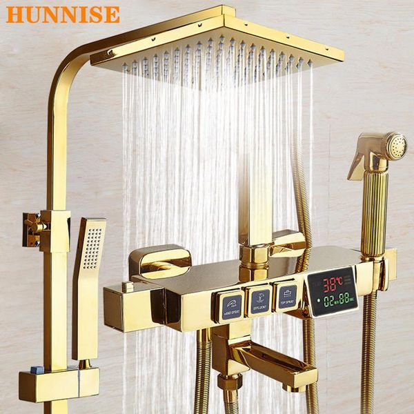 

digital display shower faucet. rain head tub mixer faucet water-powered temperature no need battery system bathroom sets