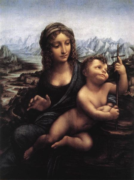 

paintings leonardo works virgin mary and ian wind colorings by numbers with oil picture drawing relief painting framed home