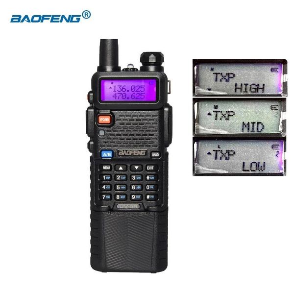 

walkie talkie 8w power tx two way radio vhf/uhf ham transeciver & 3800mah battery long working wireless communication outdoor