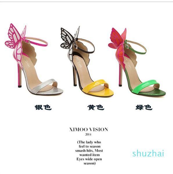 

new three-dimensional fantasy the butterfly matching high heels for women's shoes stiletto heels 11.5cm, Black