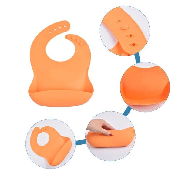 

bibs & burp cloths k3ne silicone baby bib infant bandana born feeding cloth drooling scarf