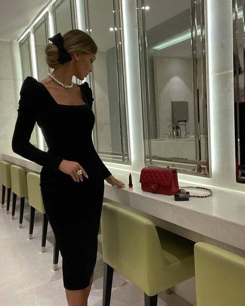 

dress new women spring fashion long sleeve knee length black lady elegant evening party club, Black;gray