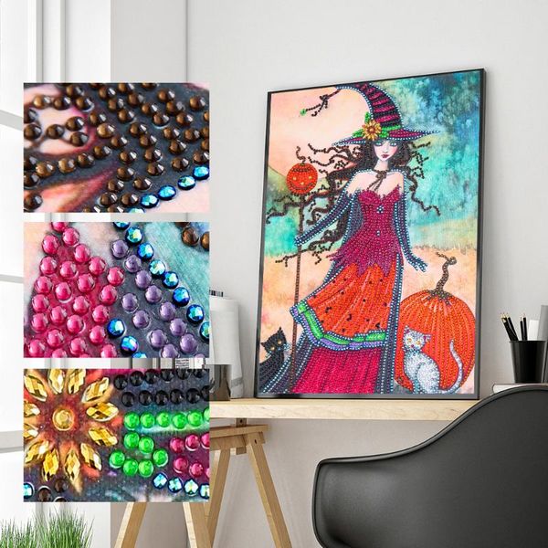 

diamond painting 5d diy special shaped of diamonds halloween beauty resin jigsaw toy embroidery mosaic art gift