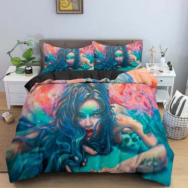 

bedding sets 3d lips kiss print bed linen 2/3 pcs girls set kids quilt cover pillowcase duvet
