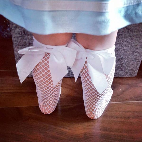 

socks children hollow out bowknot british wind fishnet summer thin net breathbale short ankle sock, Pink;yellow