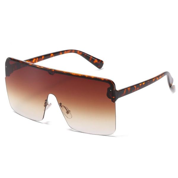 

sunglasses 2021 fashion designer one piece lens semi-rimless for women oversize square uv400 protection eyewear, White;black