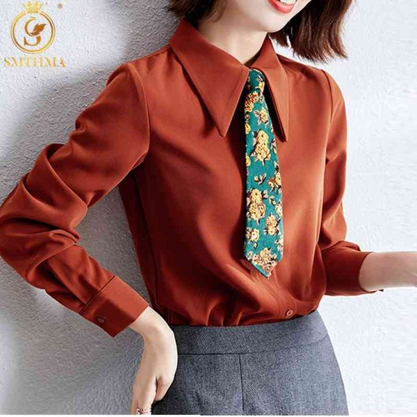 

women's long sleeve vintage loose chiffon blouses casual feminine elegant female camisas muje 210520, White