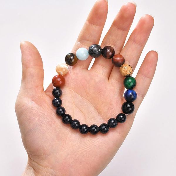 

link, chain adjustable planet solar system bracelet universe space, Black