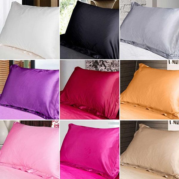 

pillow case 40x40cm living room sofapillowcase satin bedroom ice silk pillowcase bedding multicolor fabric