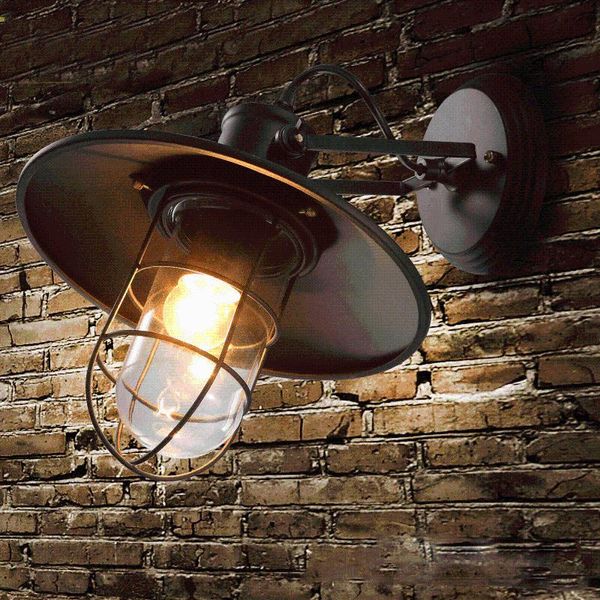 

wall lamp loft antique edison glass american country iron art retro restaurant bar corridor aisle