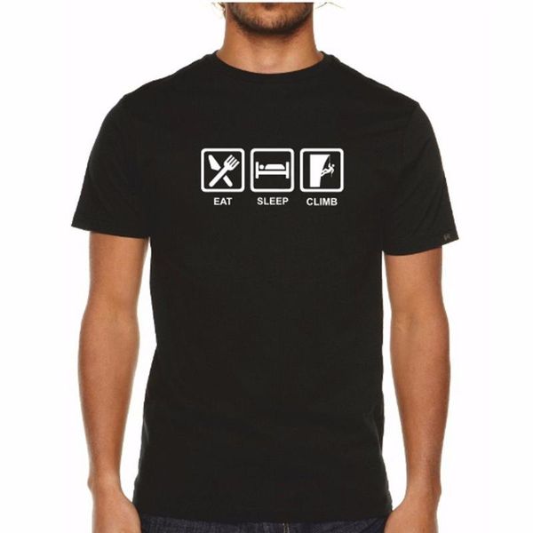 

mens eat sleep climb t shirt men's t-shirts, White;black