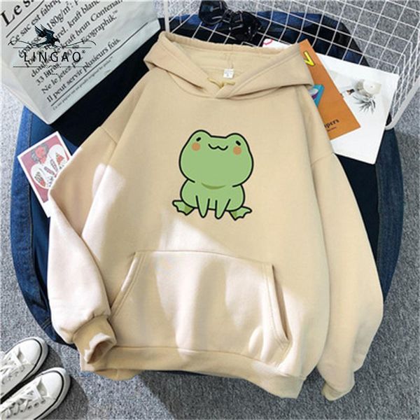 

women's hoodies & sweatshirts kawaii clothes oversized hoodie long sleeve women cute print harajuku aesthetic sudaderas con capucha, Black