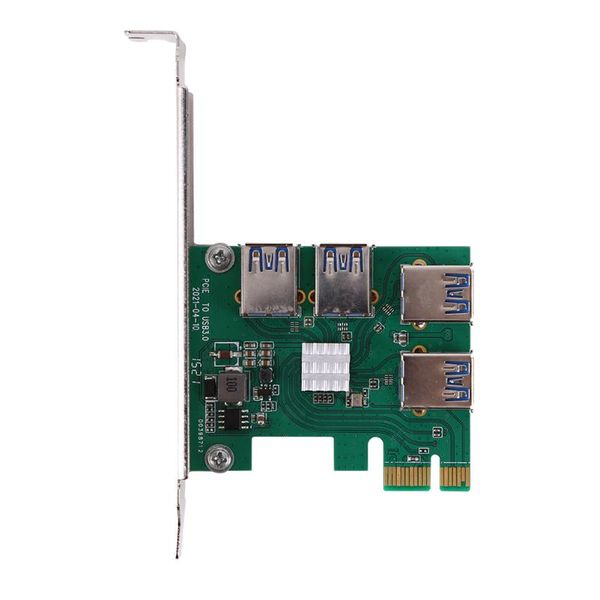 

slots pci-e 1 to 4 pci express 16x slot external riser card adapter for btc miner minning computer cables & connectors