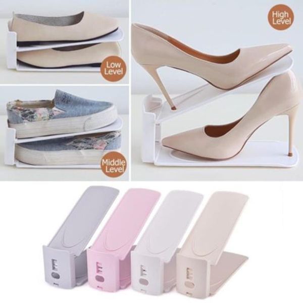 

Clothing & Wardrobe Storage Detachable Adjustable Double Anti-skid Shoe Rack Space Saver Easy Organizer 2021 Drop