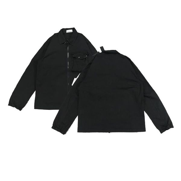 

men's jackets fashion tide brand spring and autumn compass edition patch armband hip hop street long sleeve single pocket jacket, Black;brown