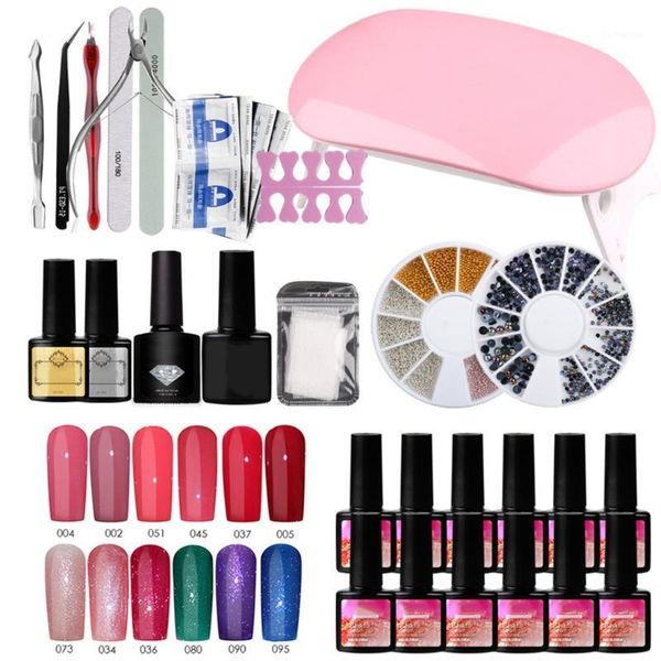 

nail set uv led lamp dryer gel polish kit manicure tools electric1