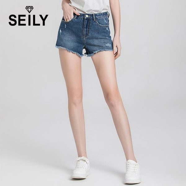 

casual hole tassel womens denim shorts women classic washed blue summer short jeans femme skort pants women's, White;black