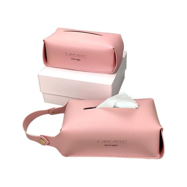 

waterproof and oil-pu leather tissue boxes cover rectangular napkin holder table napkins for home office &