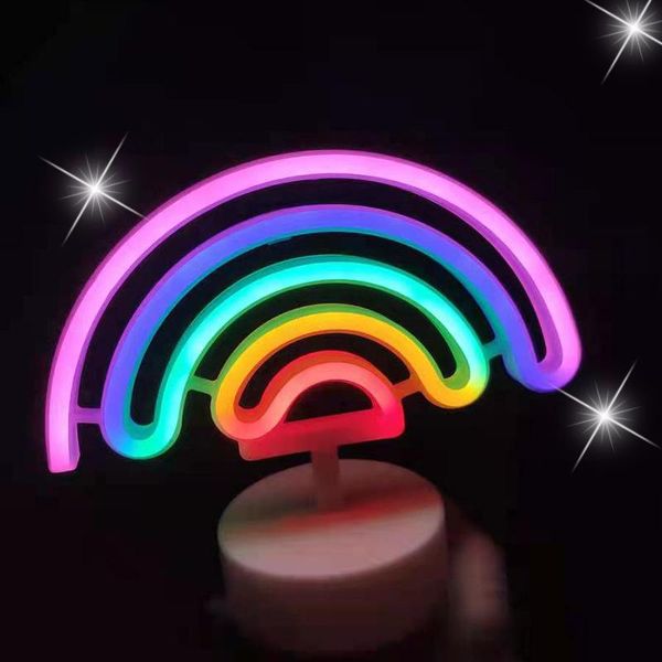 

party decoration rainbow coconut tree led light children kids favorite gift present battery or usb plug-in for home deco