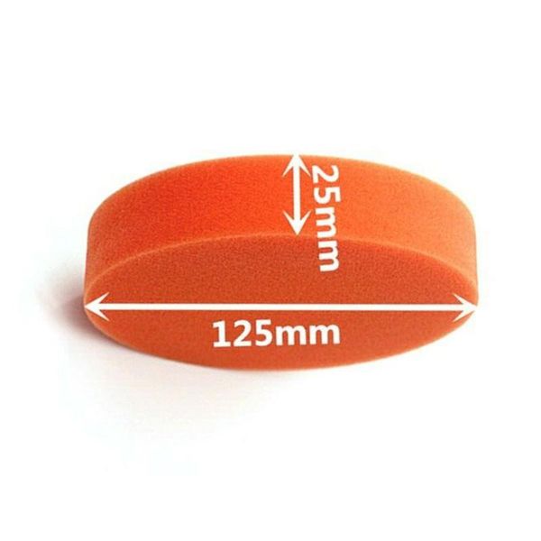 

car sponge polishing pad 10pcs 5inch 125mm orange smooth flat roundness for waxing