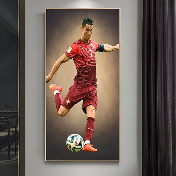 Giocatore di football Football Star Art Canvas Print Inspirational Poster Painting Modern Wall Picture Living Room Home Decoration